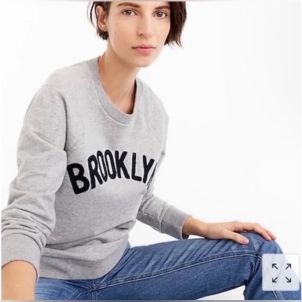 EUC Women’s J Crew Gray Brooklyn Sweater, size L - Picture 2 of 4